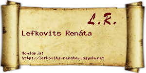 Lefkovits Renáta névjegykártya