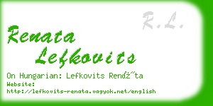 renata lefkovits business card